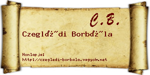 Czeglédi Borbála névjegykártya